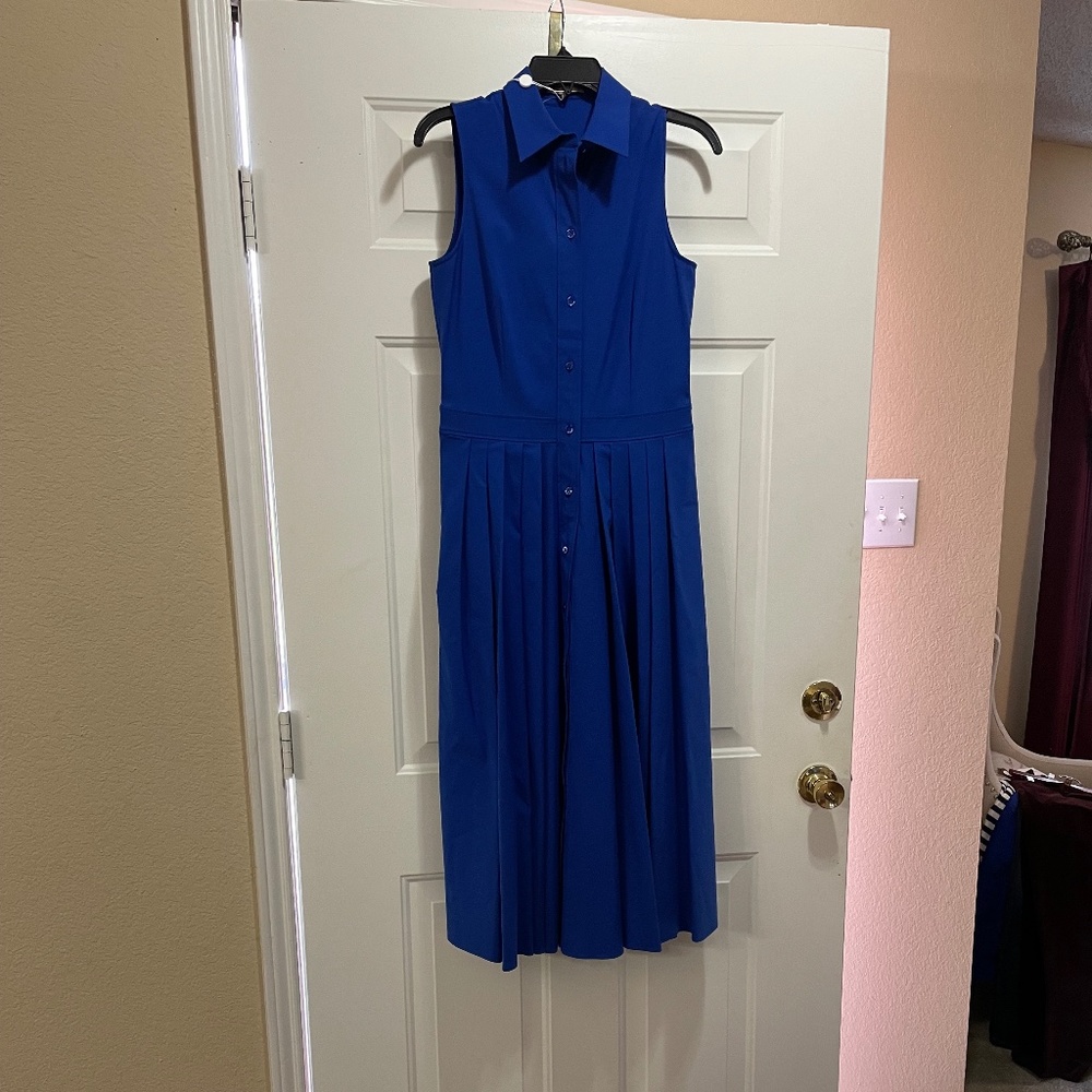 Michael Kors Royal Blue Pleated Dress